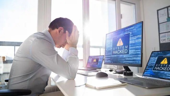 Ransomware,Malware,Attack.,Business,Computer,Hacked.,Security,Breach