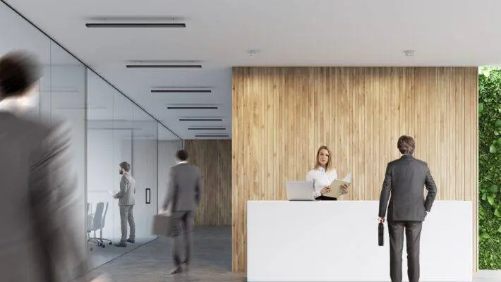 The reception area is the first point of contact for visitors entering a business or office space, making it a crucial element in creating a positive and lasting impression.