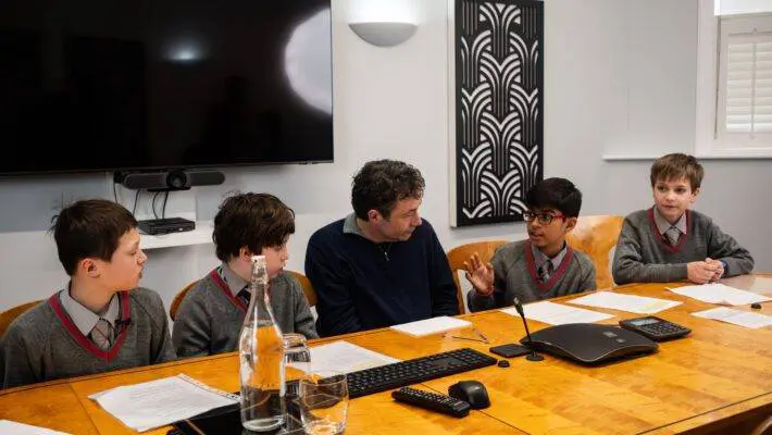 Peter Davies with Child Chancellor of the Excheqeur 3