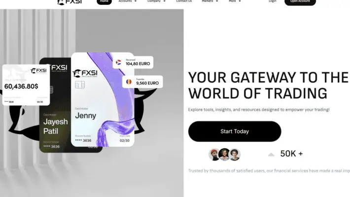 FXSI.com is an online brokerage specializing in CFD trading across various asset classes, including forex, stocks, indices, commodities, and cryptocurrencies.