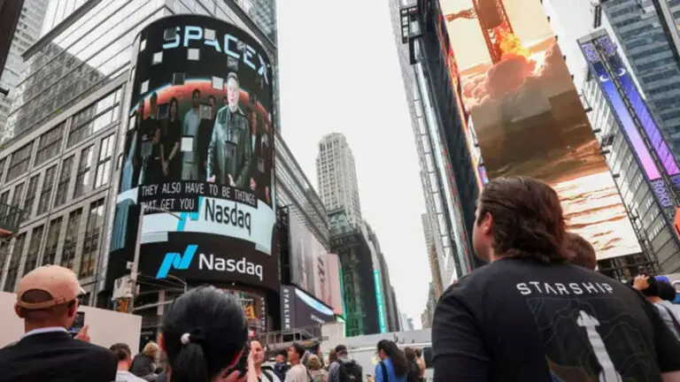 SpaceX shares surged on their stock market debut on Friday, racing past the $135 listing price to touch $150 as investors scrambled for a stake in Elon Musk's vision of space, satellite and AI dominance.