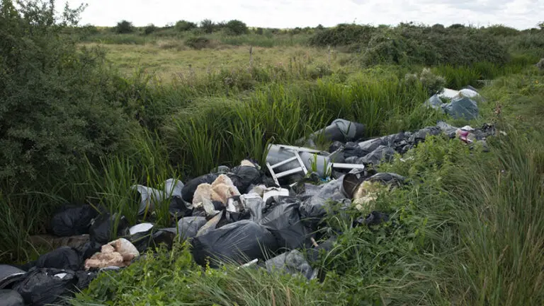 Earl Spencer has said organised fly-tipping forced his family to sell the 310 acres of Northamptonshire farmland it had farmed since 1893.