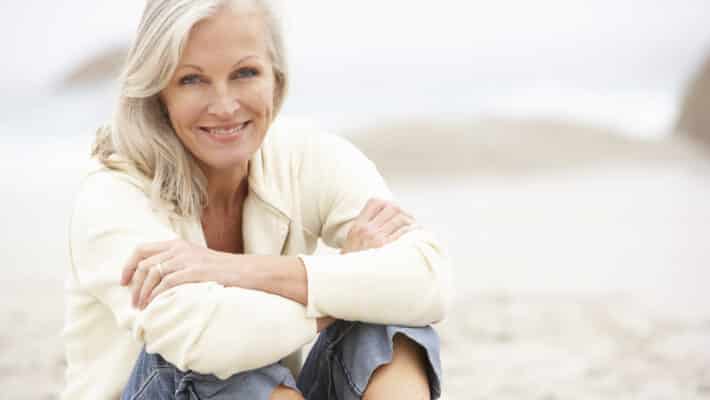 woman on beach
