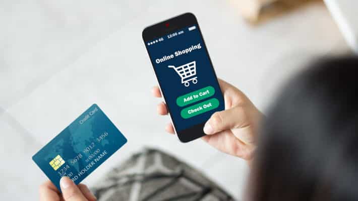 Mobile,Business,Concept:,Female,Hands,Using,Credit,Card,And,Smart