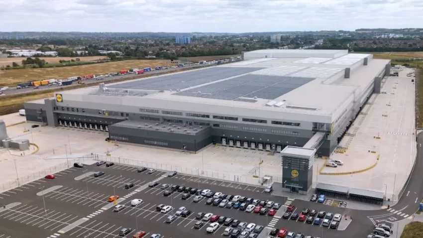 German supermarket Lidl has opened its largest warehouse in the world, in Bedfordshire.