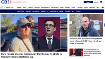 GB News losses narrow to £8.9m as web visitors fall 63 per cent